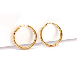 Brinco em Ouro 18k Argola Clássica de 13 Milímetros - Helder Joalheiros 