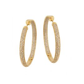 Brinco Argola em Ouro 18k Com Diamantes - Helder Joalheiros