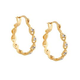 Brinco em Ouro Amarelo 18k 750 Argola com Diamantes - Helder Joalheiros