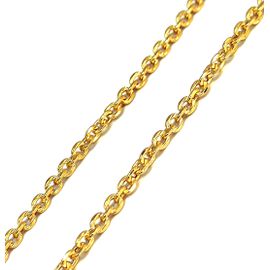 Corrente em Ouro 18k Modelo Cadeado Diamantado Oca com 60 Centímetros - Helder Joalheiros 