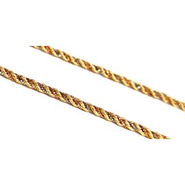 Cordão Torcido Tricolor em Ouro 18k - Helder Joalheiros