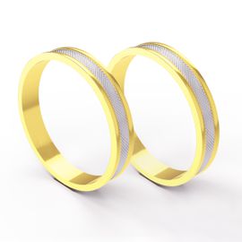 Aliança em Ouro 18k personalizada para Bodas de Prata - Helder Joalheiros