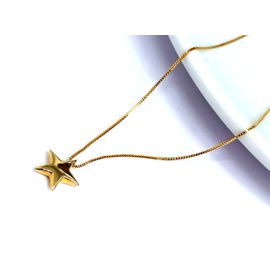 Gargantilha em Ouro 18k Estrela Polida - Helder Joalheiros