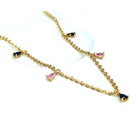 Gargantilha em Ouro 18k com Zircônias Coloridas - Helder Joalheiros 