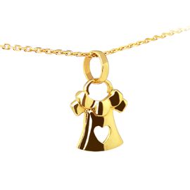 Pingente em Ouro 18k Amarelo Vestido de Menina - Helder Joalheiros