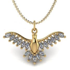 Pingente em Ouro 18k Pássaro cravejado com Diamantes - Helder Joalheiros