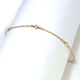 Pulseira Infantil de Pérola - Ouro 18k 750 - Helder Joalheiros 