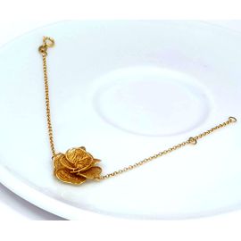 Pulseira em Ouro 18k Flor Telada - Helder Joalheiros