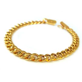 Pulseira em Ouro 18k Groumet Achatada - Helder Joalheiros