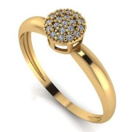 Anel em Ouro 18k cravejado com Diamantes - Helder Joalheiros