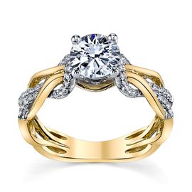 Anel Solitário em Ouro 18k com Diamantes - Helder Joalheiros 