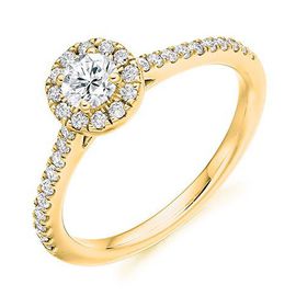 Anel Com Diamantes Aro Cravejado Ouro Amarelo - Helder Joalheiros