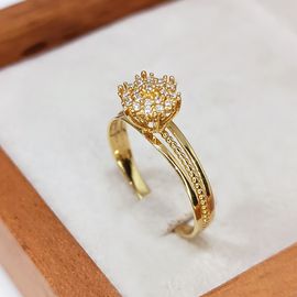 Anel Chuveiro em Ouro 18k Chuveiro Cravejado e Laterais Personalizadas - Helder Joalheiros