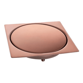 Grelha Click Inox 10x10cm Kimetais Rose Gold Matte... - Hidráulica Tropeiro