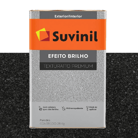 SUVINIL TEXTURA EFEITO BRILHO PRETO 25KG - Hidráulica Tropeiro