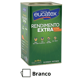 EUCATEX ACRILICO RENDIMENTO EXTRA BRANCO 18L - Hidráulica Tropeiro