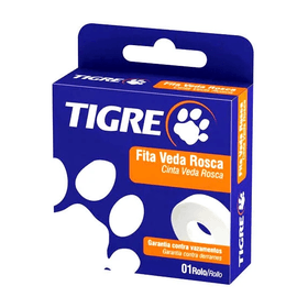 Fita Veda Rosca 18mmx25m – Tigre - Hidráulica Tropeiro