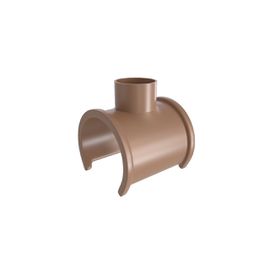 EST TEE TAPA FURO 50X25MM MARROM - Hidráulica Tropeiro