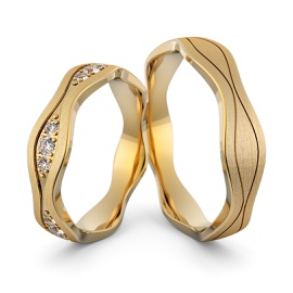 Aliança em Ouro 18K personalizada com Diamantes - Helder Joalheiros