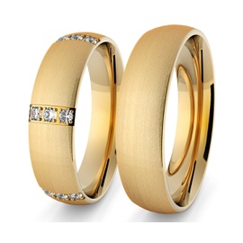 Aliança em Ouro 18k com Diamantes - Helder Joalheiros