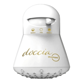 Dicompel Ducha Doccia Branco/Gold 220V/5500W - Hidráulica Tropeiro
