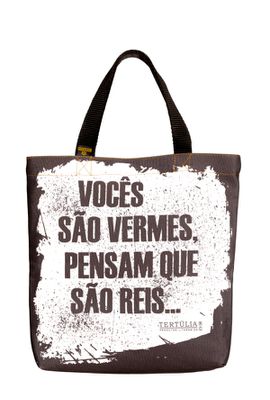 BOOK BAG CAPITAL INICIAL - Preta - Tertúlia Produtos Literários