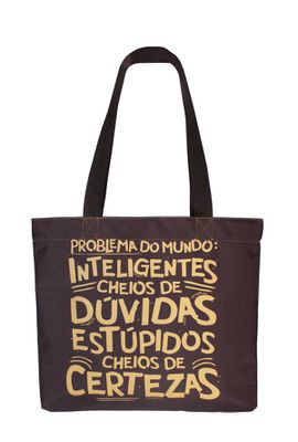 BOOK BAG CHARLES BUKOWSKI - Marrom - Tertúlia Produtos Literários