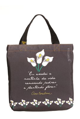 BOOK BAG CORA CORALINA MONTANHAS - Preta - Tertúlia Produtos Literários