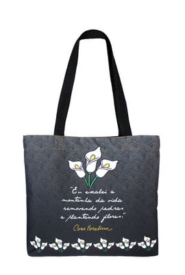 BOOK BAG CORA CORALINA MONTANHAS - Preta - Tertúlia Produtos Literários
