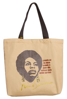 BOLSA NINA SIMONE - Cru - Tertúlia Produtos Literários