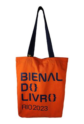 Bolsa Bienal Rio de Janeiro - Laranja - Tertúlia Produtos Literários
