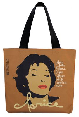 BOLSA CLARICE LISPECTOR - Marrom - Tertúlia Produtos Literários