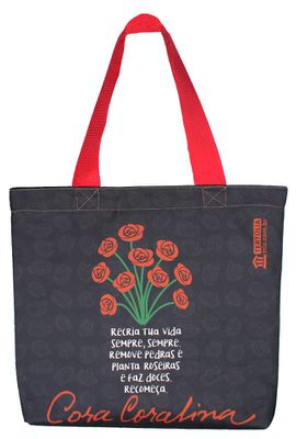 BOLSA CORA CORALINA RECRIA - Preta - Tertúlia Produtos Literários