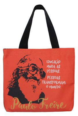 BOLSA PAULO FREIRE EDUCAÇÃO - Vermelha - Tertúlia Produtos Literários
