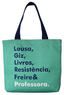 BOLSA FREIRE PROFESSORA - Verde - Tertúlia Produtos Literários