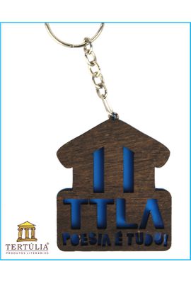 CHAVEIRO MADEIRA TERTÚLIA - Azul - Tertúlia Produtos Literários