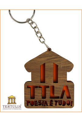 CHAVEIRO MADEIRA TERTÚLIA - Laranja - Tertúlia Produtos Literários