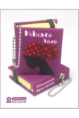 CHAVEIRO LITERÁRIO POST IT* - Hibisco Roxo - Tertúlia Produtos Literários