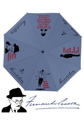 GUARDA-CHUVA FERNANDO PESSOA - Policarbono (azul) - Tertúlia Produtos Literários