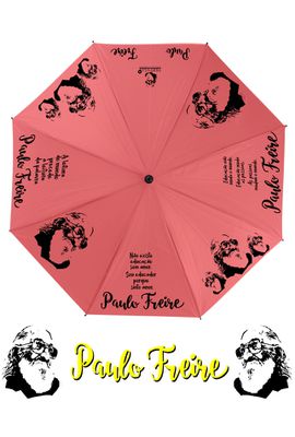 GUARDA-CHUVA PAULO FREIRE - Policarbono (vermelho) - Tertúlia Produtos Literários