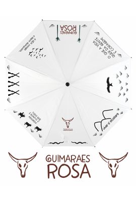 GUARDA-CHUVA GUIMARÃES ROSA - Branco - Tertúlia Produtos Literários
