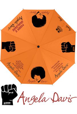 GUARDA-CHUVA ANGELA DAVIS - Laranja - Tertúlia Produtos Literários