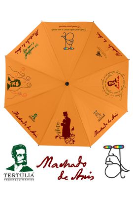 GUARDA-CHUVA MACHADO DE ASSIS - Laranja - Tertúlia Produtos Literários