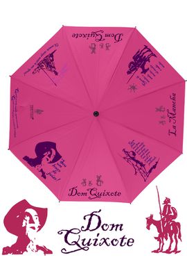 GUARDA-CHUVA DOM QUIXOTE - Pink - Tertúlia Produtos Literários