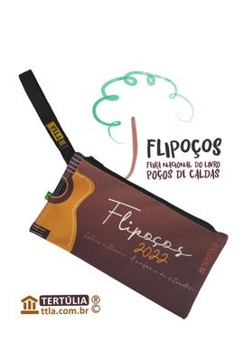 NÉCESSAIRE FLIPOÇOS - MARROM - Tertúlia Produtos Literários
