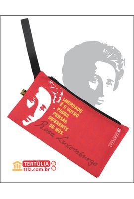 NÉCESSAIRE ROSA LUXEMBURGO - Vermelha - Tertúlia Produtos Literários