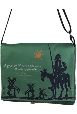 Bolsa Notebook D. Quixote Verde - Tertúlia Produtos Literários