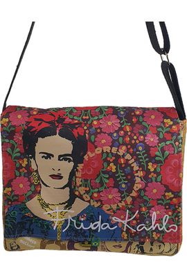Bolsa Notebook Frida Kahlo Flores - Tertúlia Produtos Literários