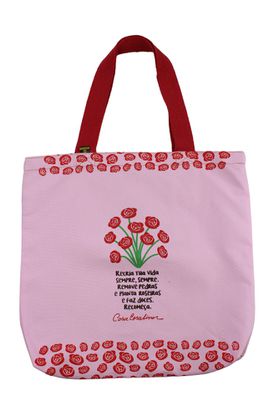 BOLSA CORA - Rosa - Tertúlia Produtos Literários