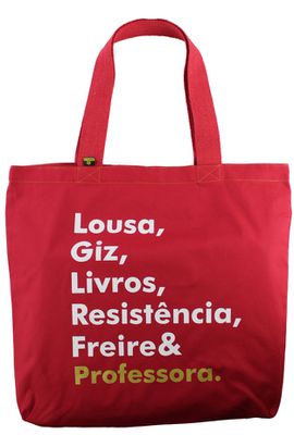 BOLSA FREIRE PROFESSORA - Vermelha - Tertúlia Produtos Literários